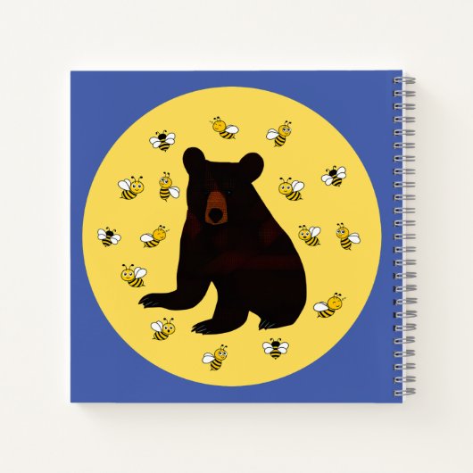 Schattig Beer van kleine honingbijen Notitieboek (Achterkant)