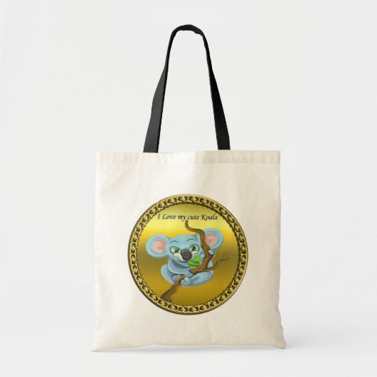Schattig beer van koala in een boom in het bos tote bag (Voorkant)