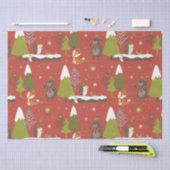 Schattig Beer, vos, & egel Kinder Kerstmis Grappig Tissuepapier (Craft)