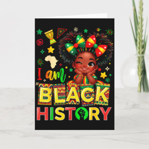 Schattig ben ik Zwarte Geschiedenis Afro-Amerikaan Kaart