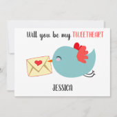 Schattig | Bent u mijn Valentijnse Tweetidje? Feestdagenkaart (Voorkant)