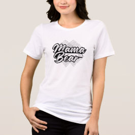 Schattig beren-moeder zwart-wit ontwerp Tri-Blend shirt