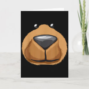 Schattig Berengezicht Kostuum Shirt Grappig Hallow Kaart
