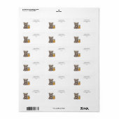 Schattig berenjong met honingpot etiket (Full Sheet)