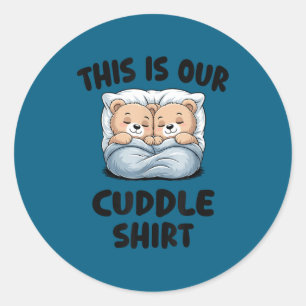 Schattig Berenstel Dit Is Onze Knuffel Ronde Sticker