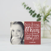 Schattig Bericht Kerstkaart Briefkaart (Staand voorkant)