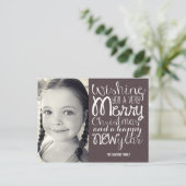 Schattig Bericht Kerstkaart Briefkaart (Staand voorkant)