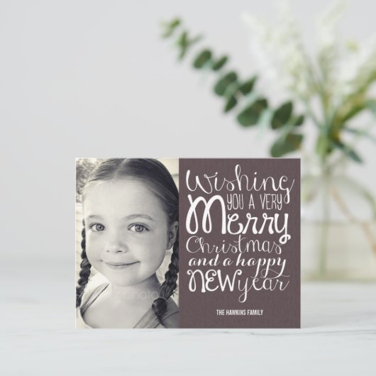 Schattig Bericht Kerstkaart Briefkaart (Staand voorkant)