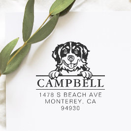 Schattig berner berg hond aangepaste hond adres  zelfinktende stempel