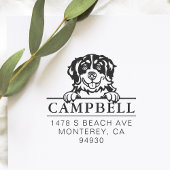 Schattig berner berg hond aangepaste hond adres  zelfinktende stempel