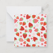 Schattig Berry Zoete Kinderen Aardbei Valentijn Notitiekaartje (Achterkant)