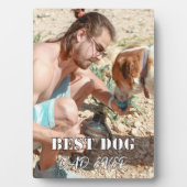 SCHATTIG! 🐕Beste hond vader ooit aangepaste foto Fotoplaat (voorkant)