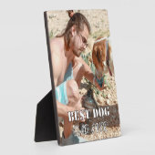 SCHATTIG! 🐕Beste hond vader ooit aangepaste foto Fotoplaat (Zijkant)