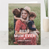 Schattig BESTE MOM TER WERELD Hart Moederdag Foto Kaart (Voorkant)