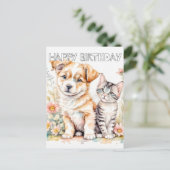 Schattig beste vrienden voor altijd briefkaart (Staand voorkant)