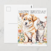 Schattig beste vrienden voor altijd briefkaart (Voorkant / Achterkant)