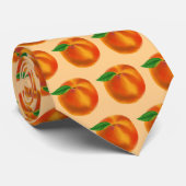 Schattig betegeld fruit perzik patroon stropdas (Opgerold)