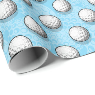 schattig betegeld golfbal tegelpatroon cadeaupapier