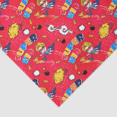 schattig betegeld superheldenpatroon tissuepapier (Detail)