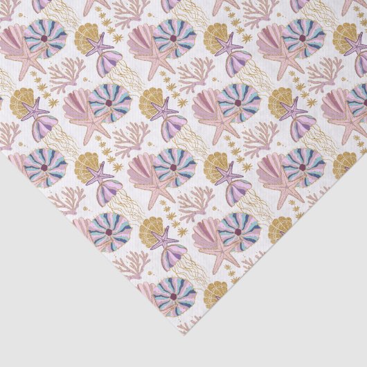 schattig betegeld zeeslagpatroon tissuepapier (Detail)