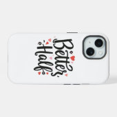 Schattig "Betere Helft" Koppel Hoesje - Romantisch iPhone 15 Case (Achterkant horizontaal)