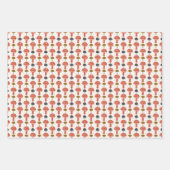 schattig betonnen paddenstoelpatroon inpakpapier vel (Voorkant)