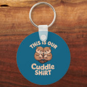Schattig Bever Koppel Dit Is Onze Knuffel Sleutelhanger (Voorkant)