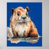 schattig bever poster (Voorkant)