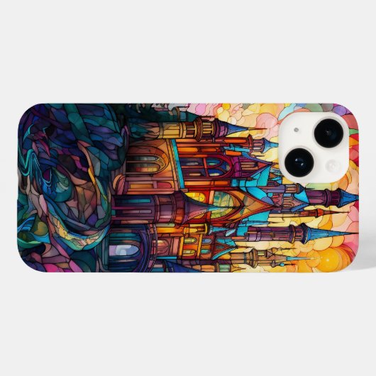 schattig bevlekt magisch kasteel Case-Mate iPhone case (Achterkant (horizontaal))