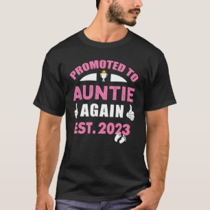 Schattig Bevorderd Tot Oom Tante Weer Est 2023 Ta T-shirt