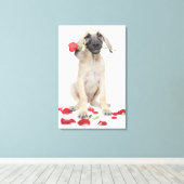 schattig, bewondering, romance, liefde, canvas afdruk (Insitu (Houten vloer))