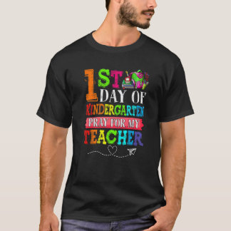 Schattig Bid Voor Mijn Leraar Eerste Dag Van De Kl T-shirt