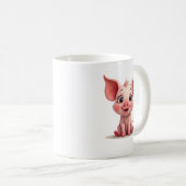 Schattig biggetje koffiemok (Voorkant rechts)