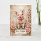 Schattig Biggetje uit het Verleden Kaart (Voorkant)