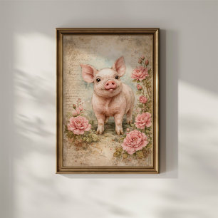 Schattig Biggetje uit het Verleden Poster