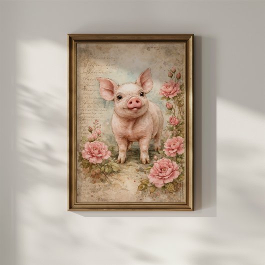 Schattig Biggetje uit het Verleden Poster