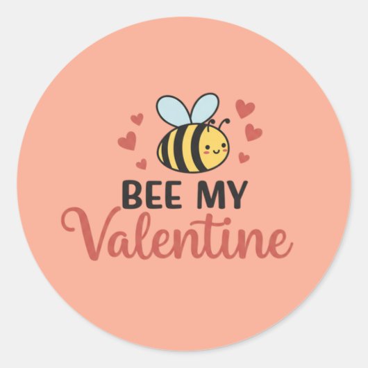 Schattig bij mijn Valentijn Ronde Sticker (Voorkant)