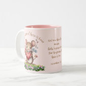 Schattig Bijbelschrift Mok Muis Hart Roze (Voorkant links)