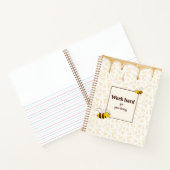 Schattig bijenhoningraat Notitieboek (Binnen)