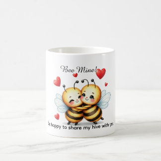 Schattig Bijenstel Verliefd met Hartjes Koffiemok