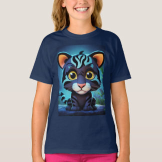 "Schattig Black Tiger Bliss T-shirt" T-shirt
