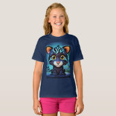 "Schattig Black Tiger Bliss T-shirt" T-shirt (Voorkant volledig)