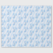 Schattig Blauw Axolotl Boba Tea Boys Verjaardagsfe Cadeaupapier (Vlak)