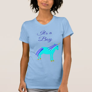 Schattig Blauw Baby Jongen Eenhoorn Aangepaste Ges T-shirt