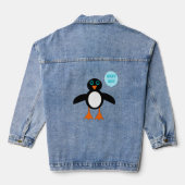 Schattig Blauw Baby Jongen Pinguïn Geslacht onthul Denim Jacket (Achterkant)