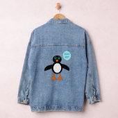 Schattig Blauw Baby Jongen Pinguïn Geslacht onthul Denim Jacket (Hangar)