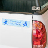 Schattig blauw baby jongen vos op maat bumpersticker (Op Truck)