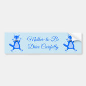 Schattig blauw baby jongen vos op maat bumpersticker (Voorkant)