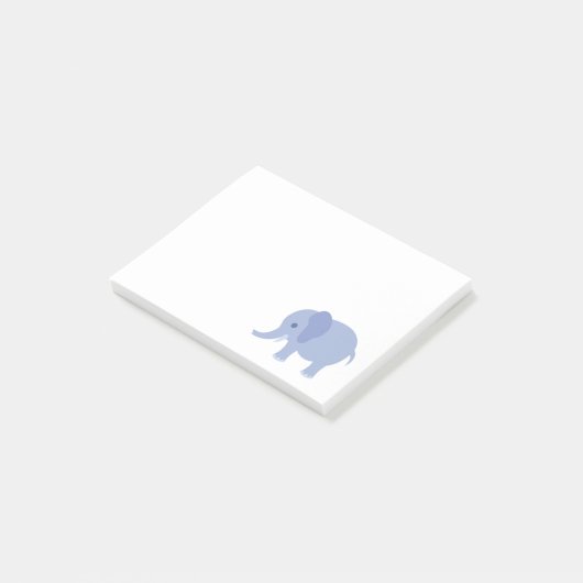 Schattig blauw Baby olifant Post-it® Notes (Schuin)