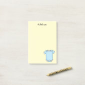 schattig blauw baby shower voor babykleding post-it® notes (Op bureau)